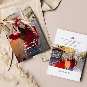 Graduation 2026 Graduate Photos Thank You Note Card