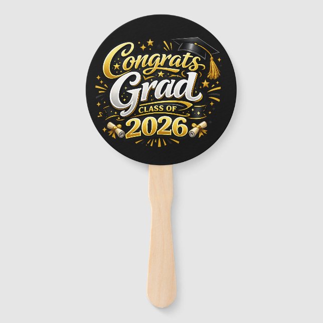Graduation 2026 hand fan (Front)