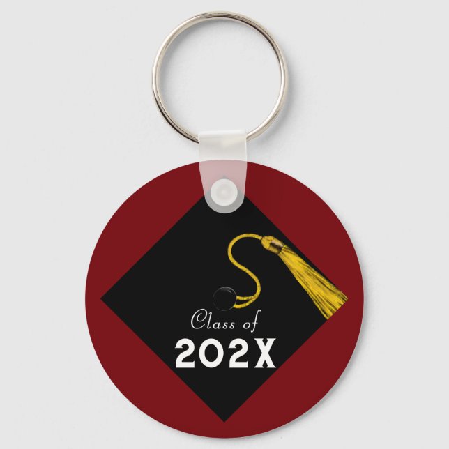 Graduation 2026 Maroon Keepsake Keychain (Front)