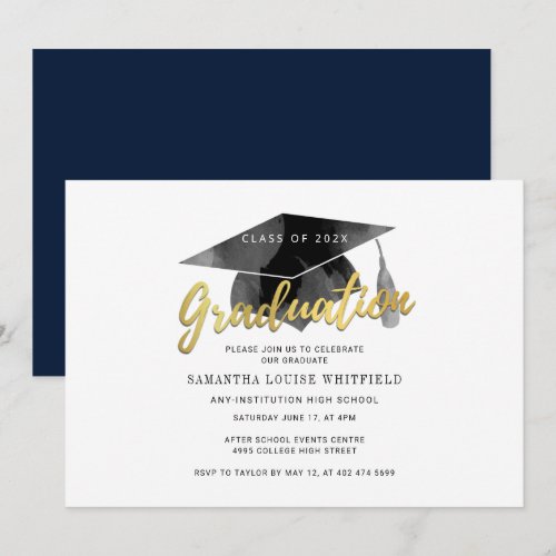 Graduation 2026 Minimalist Grad Party Custom Invitation
