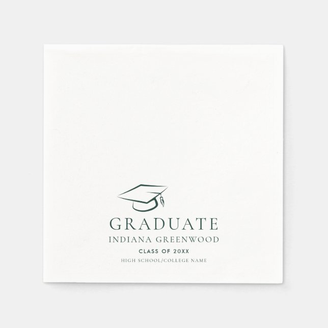 Graduation 2026 Minimalist Party Paper Napkins (Front)