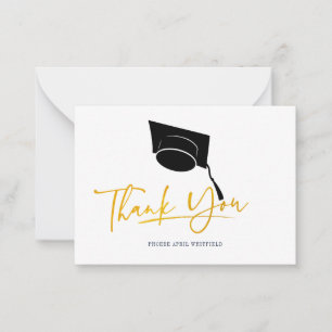 Graduation 2026 Minimalist Script Grad Thank You Note Card