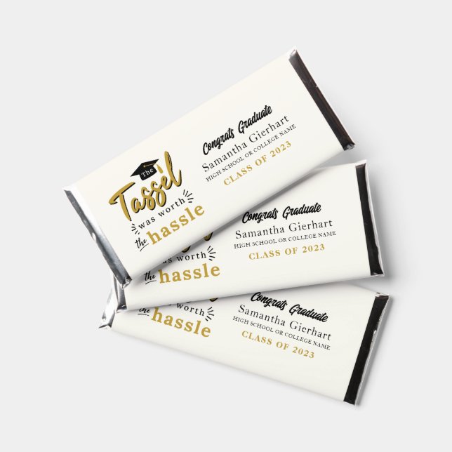 Graduation 2026 Modern Grad Party Hershey Bar Favors (Front)