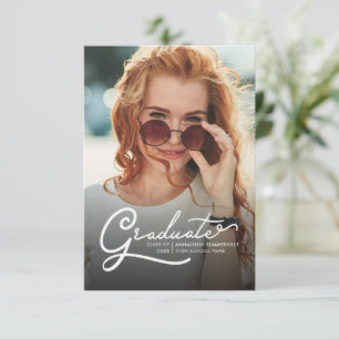 Graduation 2026 Modern Photo Script Graduate Party Invitation