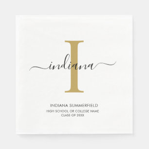 Graduation 2026 Monogram Grad Party Napkins