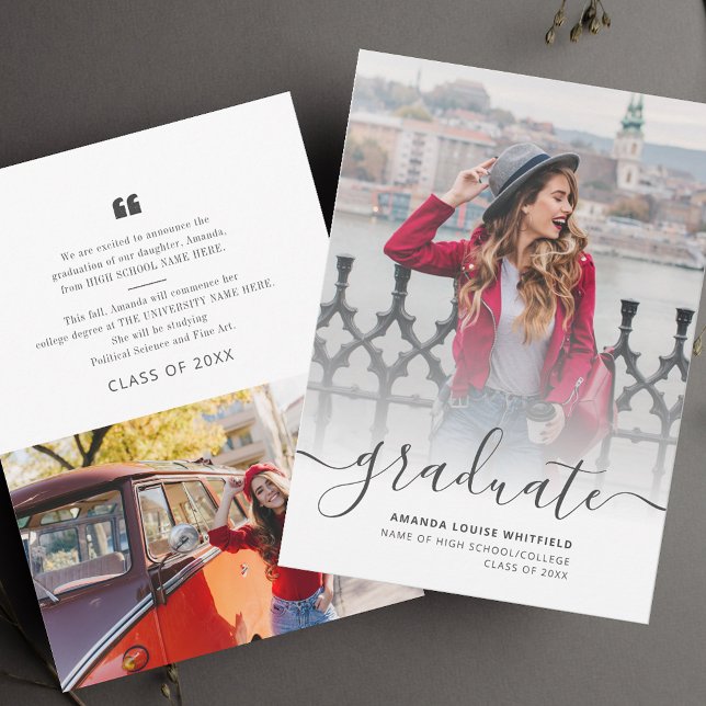 Graduation 2026 Multi Photo Script Grad Announcement (Graduation 2025 Multi Photo Script Grad Announcement)