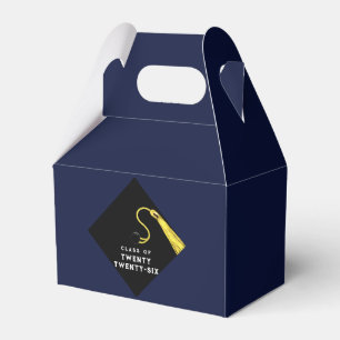 Graduation 2026 Navy Blue Favor Boxes