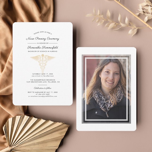 Graduation 2026 Nurse Pinning Ceremony Invitation (Nurse Pinning Graduation Party Invitation)