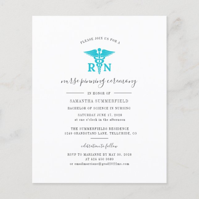 Graduation 2026 Nurse Pinning Party Invitation (Front)