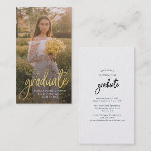 Graduation 2026 Open House Grad Photo Party Enclosure Card