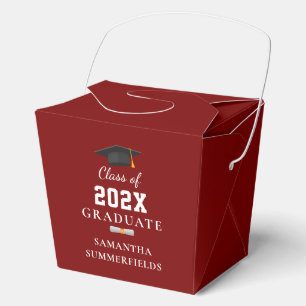 Graduation 2026 Party Minimalist Custom Favor Boxes