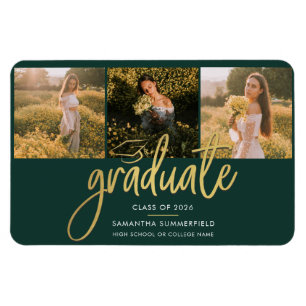 Graduation 2026 Photo Collage Grad Announcement Magnet