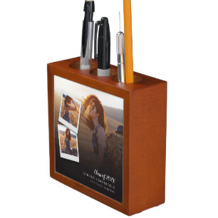 Graduation 2026 Photo Collage Grad Keepsake Desk Organizer