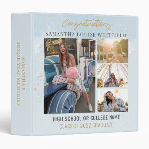 Graduation 2026 Photo Collage Grad Memories 3 Ring Binder