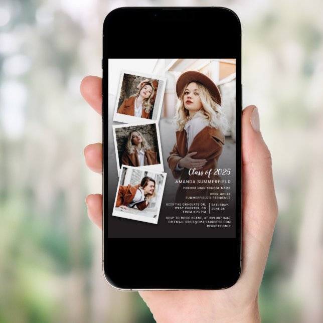 Graduation 2026 Photo Collage Grad Party Invitation (Front Digital)