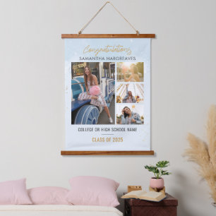 Graduation 2026 Photo Collage Grad Room Hanging Tapestry