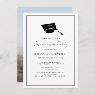Graduation 2026 Photo Elegant Script Grad Party Invitation