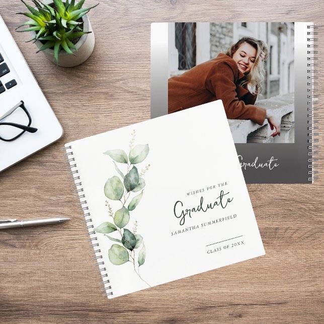 Graduation 2026 Photo Eucalyptus Guest Notebook (Graduation 2025 Photo Eucalyptus Guest Notebook)