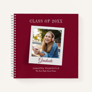 Graduation 2026 Photo Grad Party Guest Book