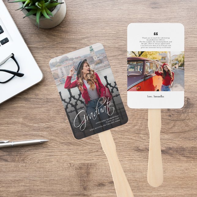 Graduation 2026 Photo Grad Thank You Hand Fan (Graduation 2025 Photo Grad Thank You Hand Fan)