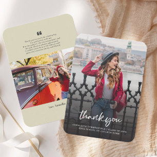 Graduation 2026 Photo Grad Thank You Note Card