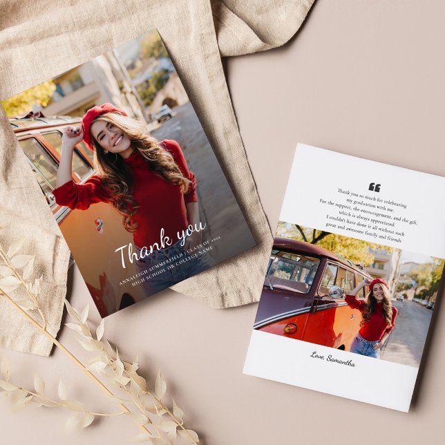 Graduation 2026 Photo Grad Thank You Photo Card (Graduation 2025 Photo Grad Thank You Photo Card)
