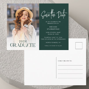 Graduation 2026 Photo Save the Date Grad Announcement Postcard