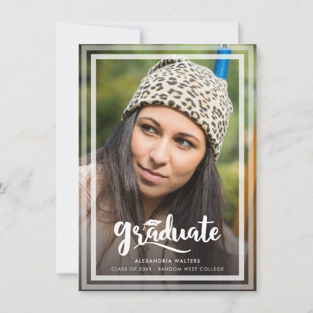 Graduation 2026 Photo Script Grad Announcement (Front)