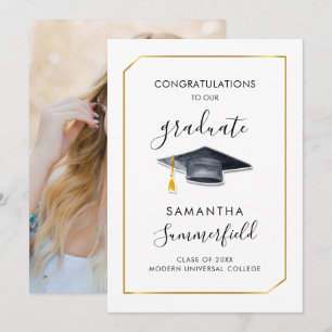 Graduation 2026 Photo Script Modern Grad Announcement