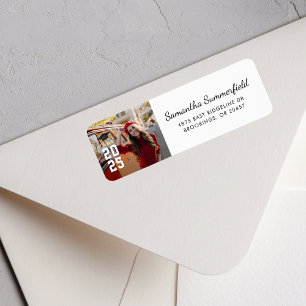 Graduation 2026 Photo Script Return Address Label