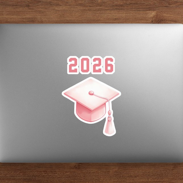 Graduation 2026 pink cap  sticker (Creator Uploaded)