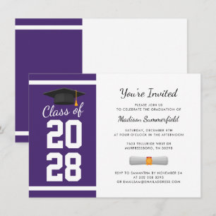 Graduation 2026 Purple Grad Party Invitation