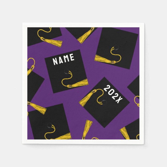 Graduation 2026 Purple Napkins (Front)