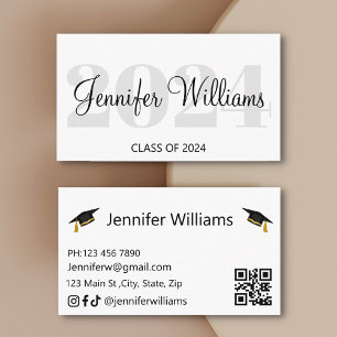 graduation  2026 qr code social media name card