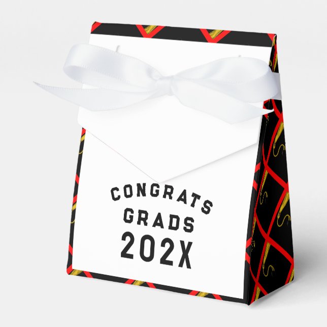 Graduation 2026 Red Favor Boxes (Front Side)