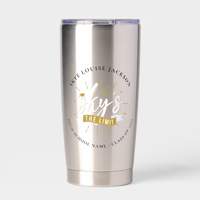 Graduation 2026 Red Grad Party Keepsake Insulated Tumbler (Front)