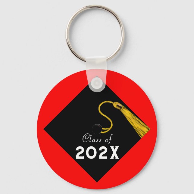 Graduation 2026 Red Keepsake Keychain (Front)