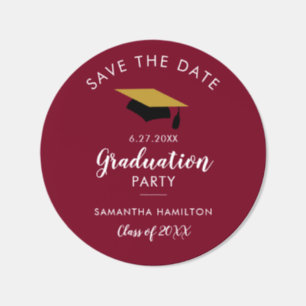 Graduation 2026 Save the Date Grad Party Classic Round Sticker