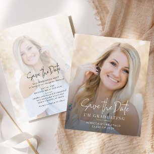 Graduation 2026 Save the Date Photo Announcement
