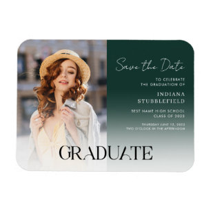 Graduation 2026 Save the Date Photo Announcement Magnet