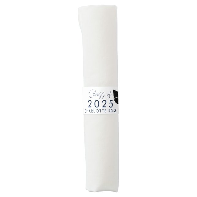 Graduation 2026 Script Grad Party Napkin Bands (Front)