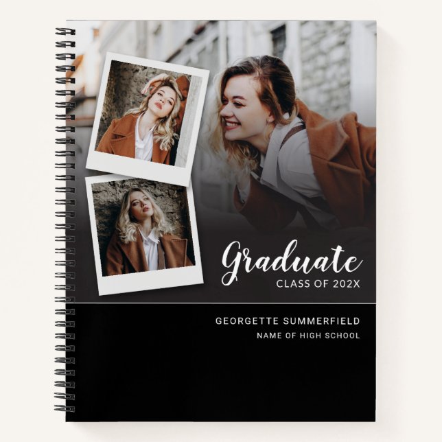 Graduation 2026 Script Grad Party Photo Guest Notebook (Front)