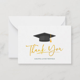 Graduation 2026 Script Grad Thank You Note Card