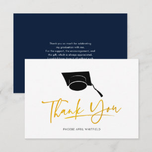 Graduation 2026 Script Grad Thank You Note Card