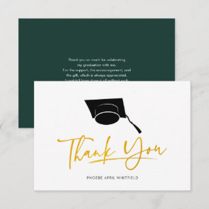 Graduation 2026 Script Grad Thank You Note Card