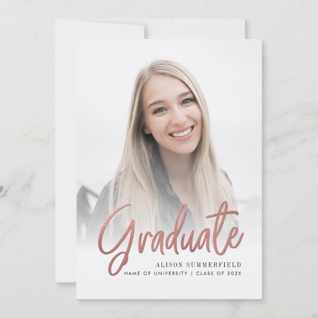 Graduation 2026 Script Photo Grad Announcement (Front)
