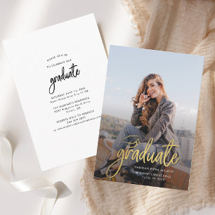 Graduation 2026 Script Photo Grad Party Invitation