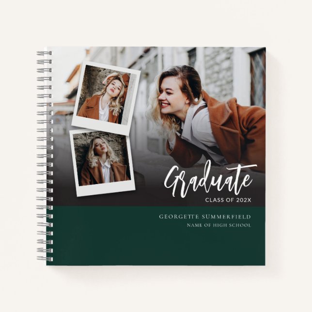 Graduation 2026 Script Photo Party Guest Book (Front)