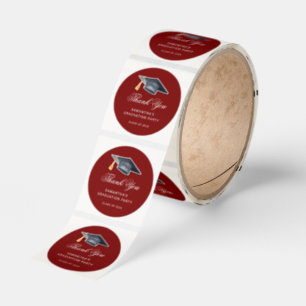 Graduation 2026 Tassel Handwritten Thank You Classic Round Sticker