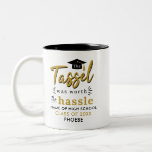 Graduation 2026 Tassel Was Worth Hassle Keepsake Two-Tone Coffee Mug